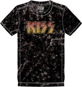 Kiss Heren Tshirt -L- Classic Logo Zwart
