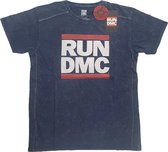 Run DMC Heren Tshirt -S- Logo Blauw