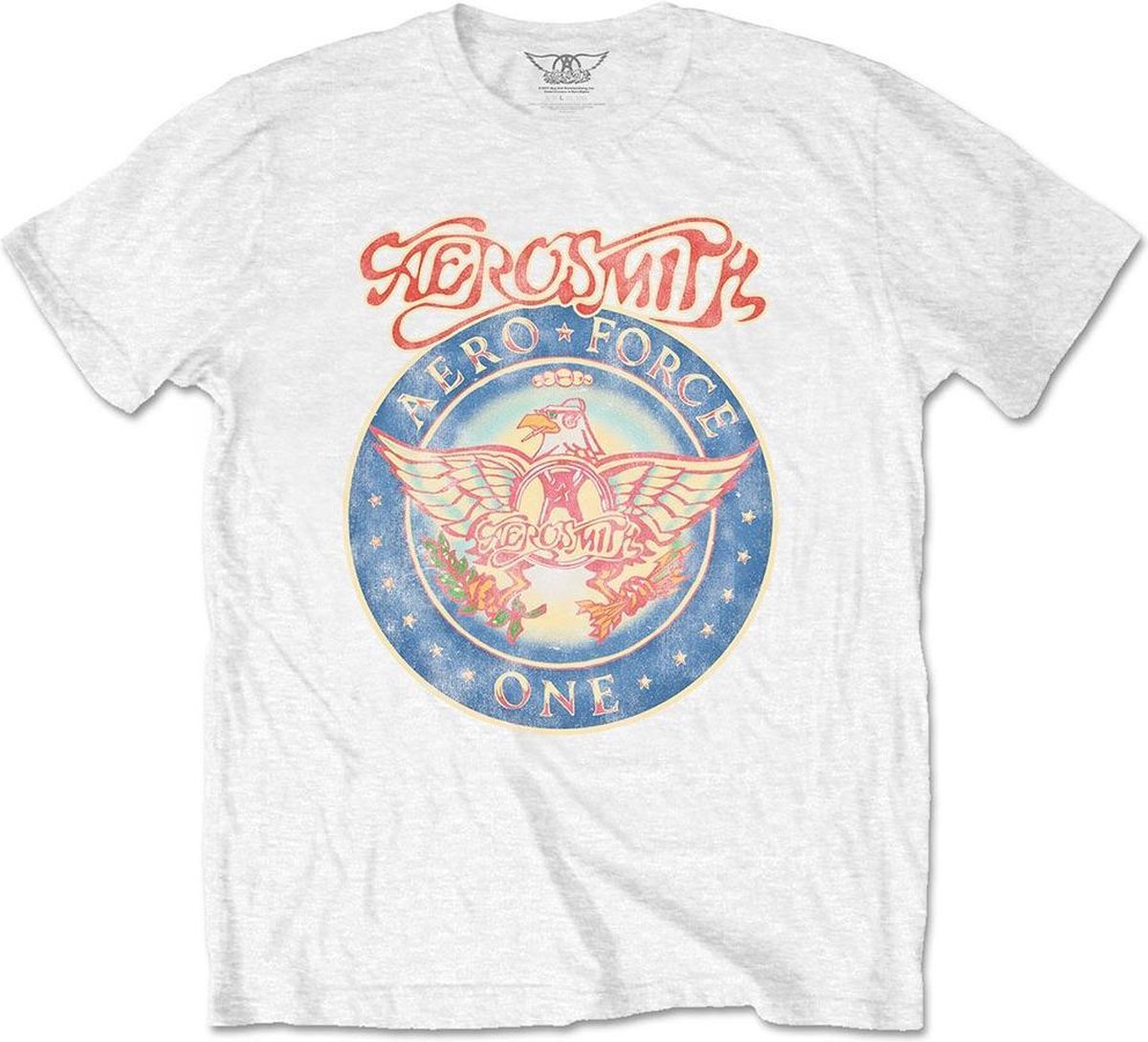 Aerosmith - Aero Force Heren Tshirt - M - Wit