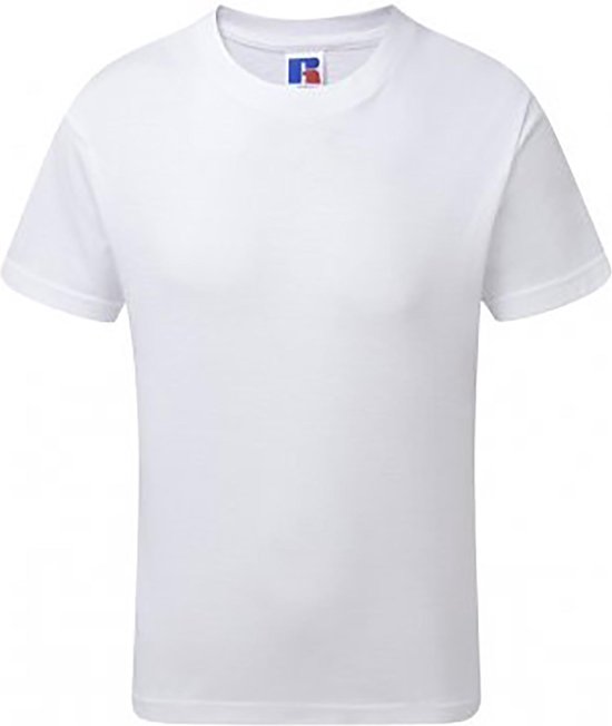 Russell Kinderen/Kinderen Slank T-Shirt met korte mouwen (Wit)