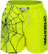 Marvel Spiderman zwemshort / zwembroek - fluor geel - met aantrekkoord - maat 98 (3 jaar)