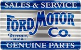 Ford Motor Detroit Sales & Service Wandbord - Gegolft  30 x 45 cm