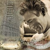 Tuinposter - Filmsterren / Retro - James Dean / Collage in wit / beige / taupe / creme /zwart - 120 x 120 cm.