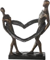 Sculpture en bronze images connectées amour