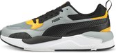 PUMA X-Ray 2 Square Unisex Sneakers - Puma Black-Puma Black-Quarry-Saffron-Puma White - Maat 40