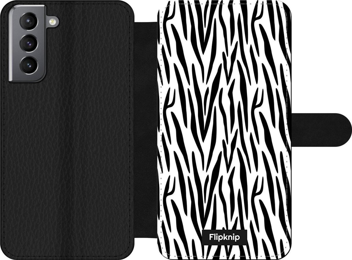 Wallet case - geschikt voor Samsung Galaxy S21 - Zebraprint