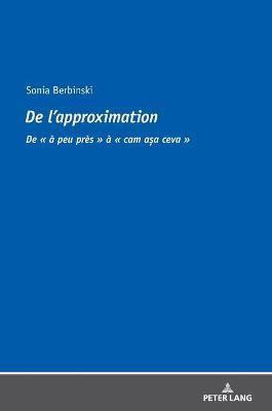 De l'approximation - cover