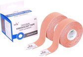 Nasara - Kinesiologie tape - Beige - 2.5cm x 5m - 2 rollen