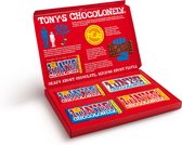 Tony's Chocolonely Chocolade Reep Vaderdag Cadeau Geschenkdoos - Kado set met 4 Chocola Repen - Geschenkset voor Man en Vrouw - 4 x 180 gram