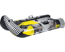 Restart Opblaasbare Sneeuwglijder - Downhill Racer - Zwart/Grijs/Geel