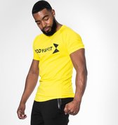 Body & Fit Essential Relax T Shirt - Sportshirt Heren – Slim Fit Sport T-Shirt – Maat XL - Geel