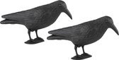 Set van 6x stuks vogelverschrikkers/ duivenverjagers raaf/zwarte kraai 38 cm - vogels verjagen tweedehands  Nederland