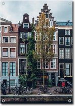 MuurMedia - Travel Collectie - Tuindoek - 95x130 cm – Amsterdam - tuinposter - tuin decoratie - tuinposters buiten – tuinschilderij