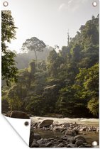 Tuinposter - Tuindoek - Tuinposters buiten - De Aziatische Bahorokrivier bij Noord-Sumatra in Indonesië - 80x120 cm - Tuin
