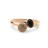 Melano Twisted Never Before ring set - dames - rosekleurig - maat 60
