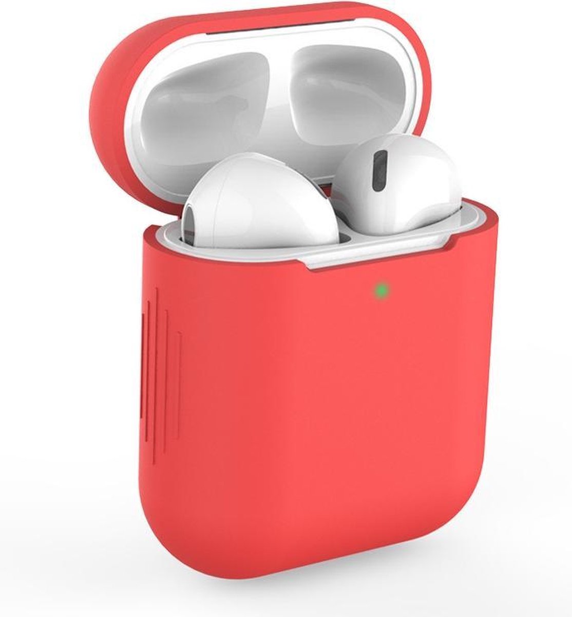 Apple AirPods 1/2 Hoesje in het Rood - Siliconen - Case - Cover - Soft case