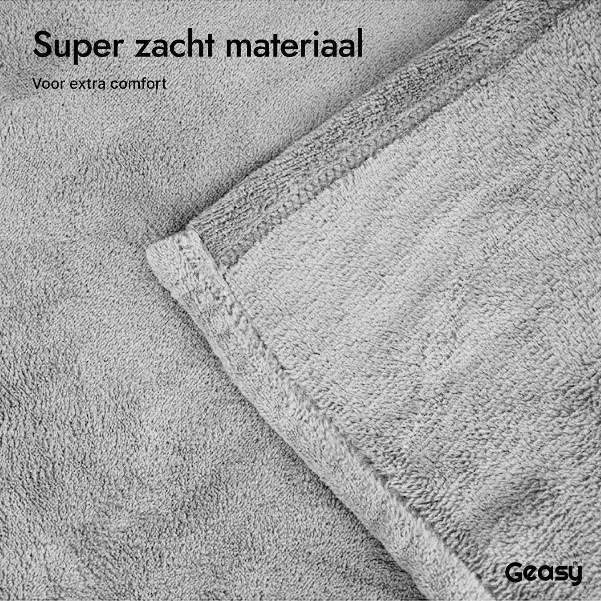 Geasy Fleece Deken met MOUWEN - Fleece Plaid met Handige buidelzak - 160 X 230 - Licht Grijs - Fleece plaid - Fleece Deken - Plaid - Plaid met mouwen - Hoodie deken - Plaid - Hoodie blanket - Fleecedeken — cadeau in Wonen & Interieur - foto 3