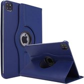 Geschikt Voor iPad Air 5/4 Hoes - Air Cover 10.9 Inch - Air 2022/2020 Hoes - Air 5/4 Case - A2589 - A2591 - A2324 - A2325 - A2316 - A2072 - 360 Draaibaar - Roterend Hoesje - Donkerblauw