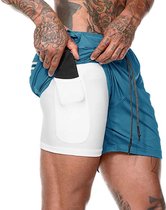 JS Sports Pants Shorts 2 en 1 Incl. Sac Mobile Homme - Taille XXL