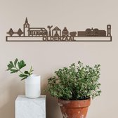 Skyline Oldenzaal notenhout - 60cm- City Shapes wanddecoratie