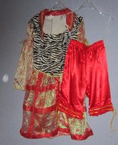 verkleedkleding 1081, foute zebra jurk, maat 36
