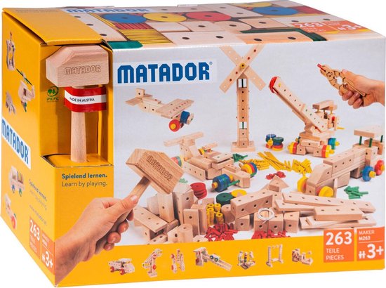 Matador Maker 3+ 263-delig Ki4 Houten bouwset
