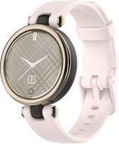 Siliconen Smartwatch bandje - Geschikt voor Garmin Lily siliconen bandje - lichtroze - Strap-it Horlogeband / Polsband / Armband