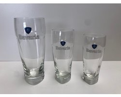 Bavaria bierglas gripglas set 3 stuks (20 + 25 + 50cl) bierglazen | bol.com