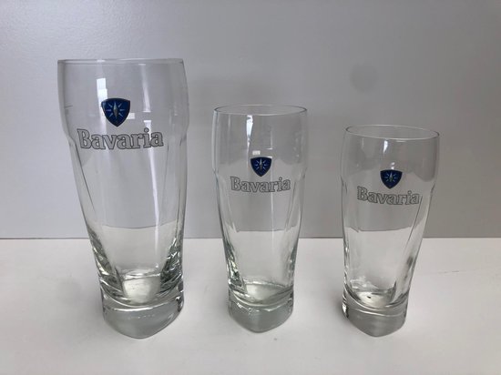 commentator zeker Geen Bavaria bierglas gripglas set 3 stuks (20 + 25 + 50cl) bierglazen | bol.com