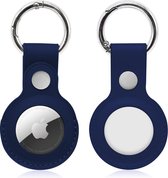 IN-VI® AirTag lederen hanger Blauw - Premium PU lederen hanger | perfecte pasvorm | Apple AirTag