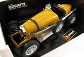 Bugatti Grand-Prix 1935 (Geel) (25cm) 1/18 Bburago  - Modelauto - Schaalmodel - Model auto - Miniatuurautos - Miniatuur auto