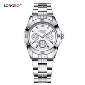 Longbo - Dames Horloge - Zilver/Zilver - Ø 29mm (Productvideo)