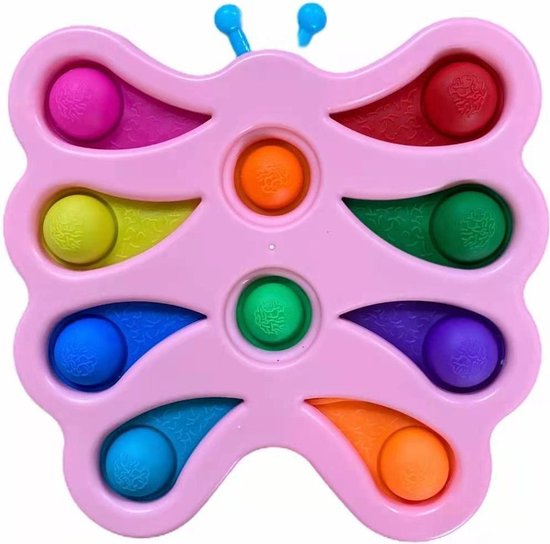Pop It Fidget Toys - Anti Stress Speelgoed Vlinder Roze - Gezien op TikTok  | bol.com