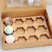 4 stuks cupcake dozen voor 12 stuks cupcakes 25x32.5x9 cm