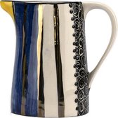Letsopa Ceramics - Melkkannetje - Serie: Lichtgroen-Geel-Blauw | Handgemaakt in Zuid Afrika - handbeschilderd - hoogwaardig keramiek - exclusief gemaakt voor Nwabisa African Art