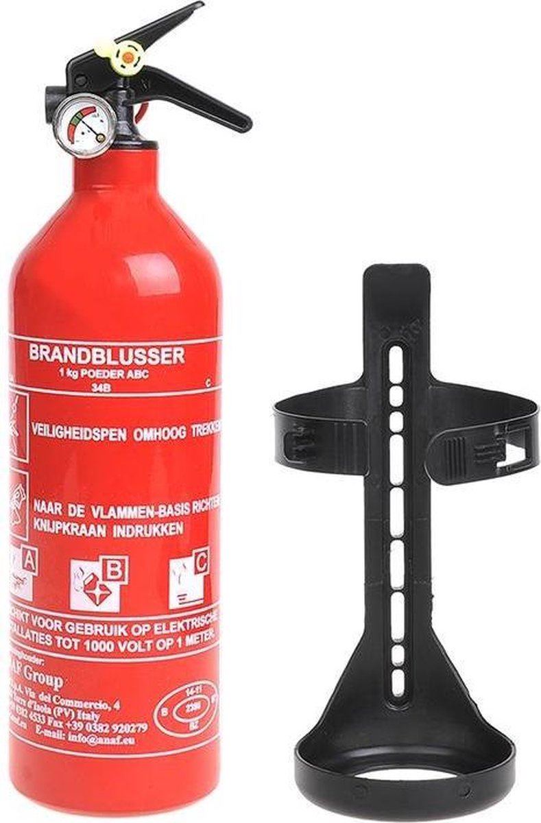 Brandblusser 1kg ABC NL + manometer