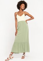 LOLALIZA Maxi rok - Khaki - Maat M