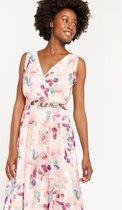 LOLALIZA Maxi-jurk met bloemenprint - Nude - Maat 44