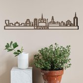 Skyline Leuven notenhout - 60cm- City Shapes wanddecoratie