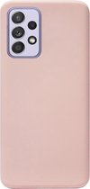 - ADEL Premium Siliconen Back Cover Softcase Hoesje Geschikt voor Samsung Galaxy A52(s) (5G/ 4G) - Lichtroze