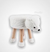Krukje ijsbeer - poef - kinderkamer - 28 x 34 cm