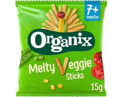 foto van Organix Baby Knabbels 7+ m Groentesticks 15 gr - 8x 15 gr - Voordeelverpakking
