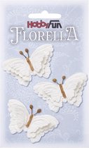 FLORELLA-Vlinders weiss, 6cm