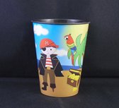 Kinderbeker, beker met piraat, drinkbeker, vrolijke beker, 260 ml
