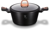 Kookpan met deksel 24cm - 4.1L | Black rose