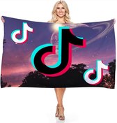 Tik Tok strandlaken - badlaken - tik tok badlaken - Tik Tok - strandlaken - tik tok handdoek