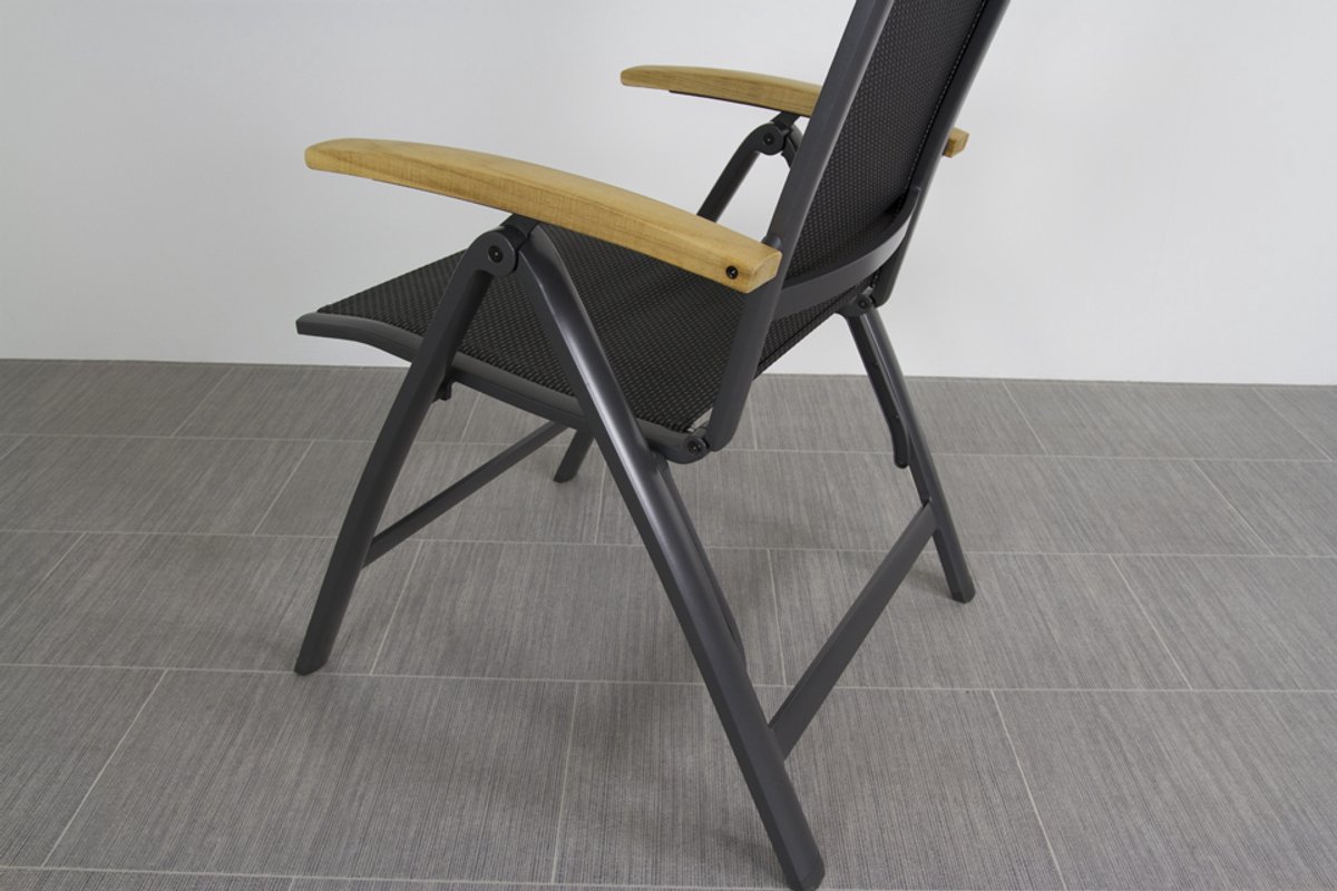 Hartman Chaise de jardin réglable Roma - Accoudoir en teck