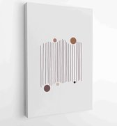Earth tones Hand drawn organic shape art design for wall framed prints, canvas prints, poster, home decor, cover, wallpaper 4 - Moderne schilderijen – Vertical – 1888032541 - 40-30