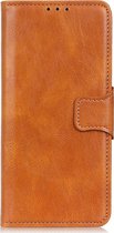 Mobigear Telefoonhoesje geschikt voor Xiaomi Redmi Note 10S Hoesje | Mobigear Classy Bookcase Portemonnee | Pasjeshouder voor 2 Pasjes | Telefoonhoesje voor Pinpas / OV Kaart / Rijbewijs - Cognac