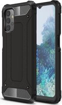 Samsung Galaxy A32 5G Hoesje - Mobigear - Outdoor Serie - Hard Kunststof Backcover - Zwart - Hoesje Geschikt Voor Samsung Galaxy A32 5G
